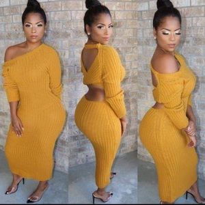 Mustard Sweater Dress